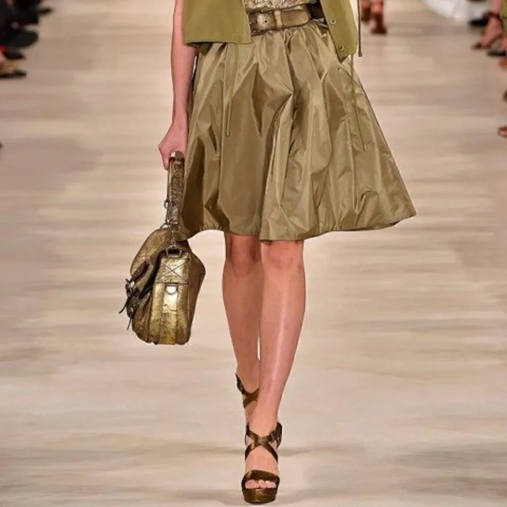 Ralph Lauren  Spring  2015 Collection Gold Luster Vachetta Hunting Messenger Bag